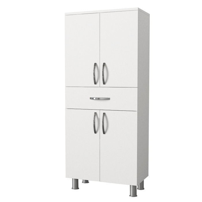 Hanah Home Arizona 4 Kapak Armario de Baño Blanco 59.4x140x31.5 cm